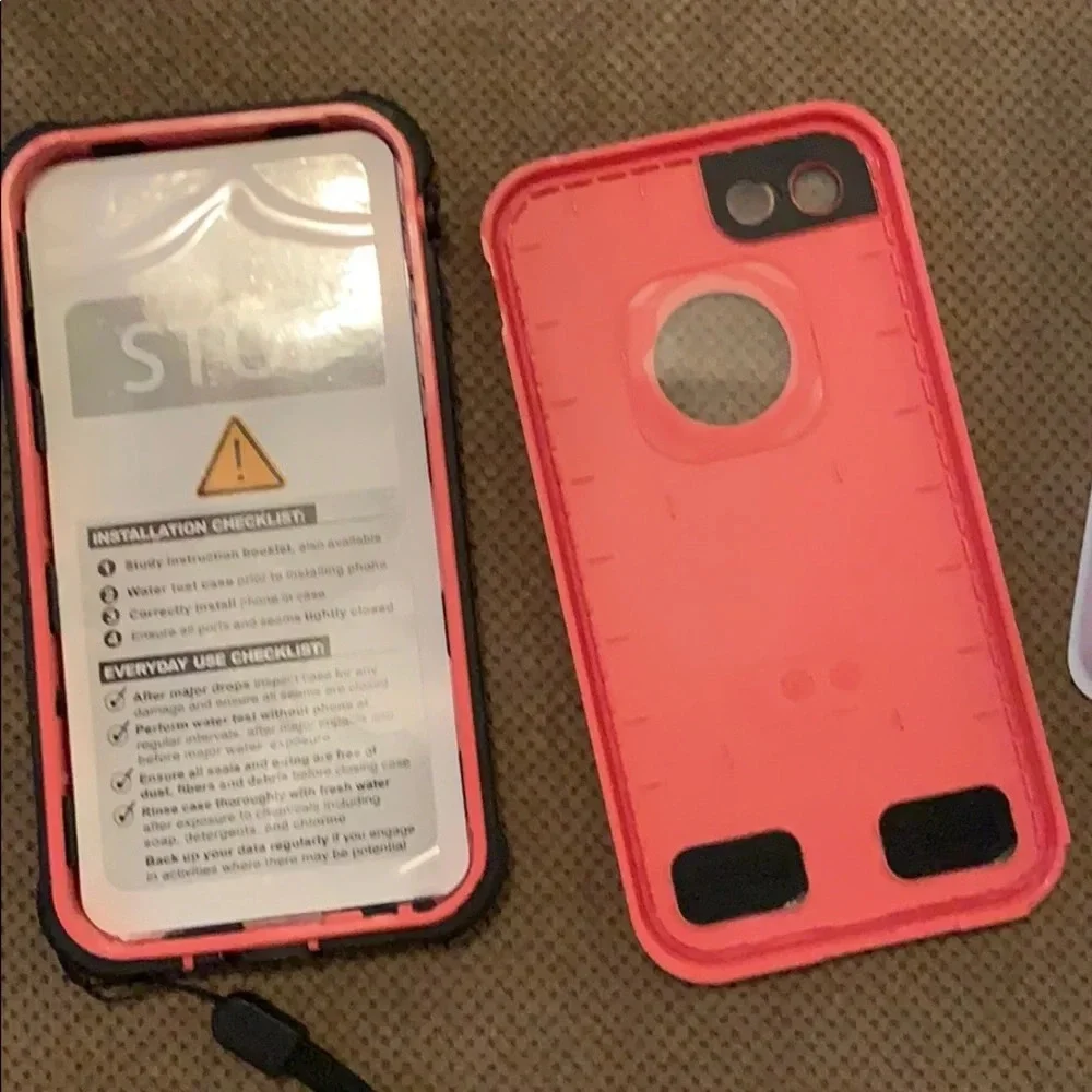 iPhone 7/7s waterproof case - coral